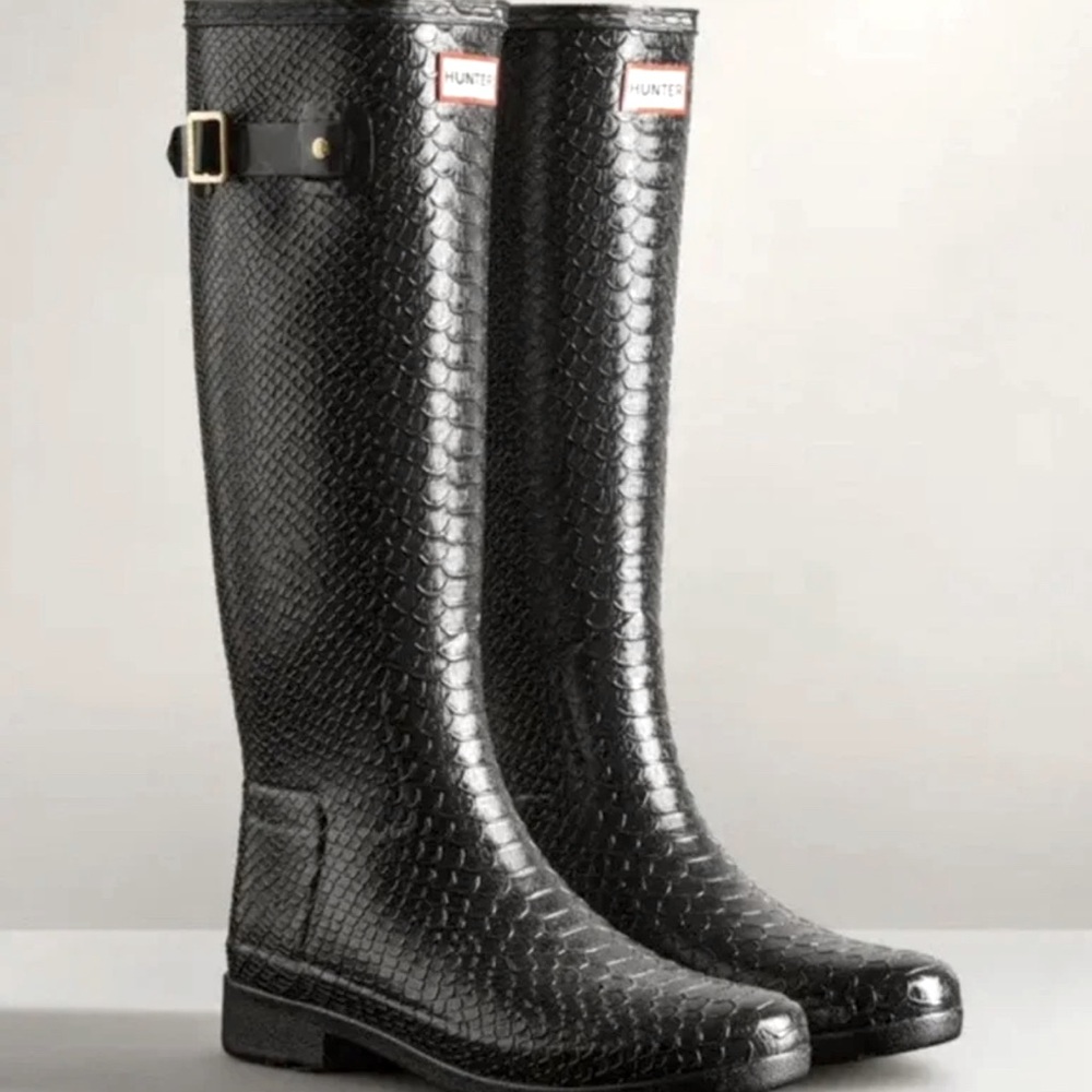 Hunter Original Refined Tall Embossed Rain Boots